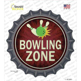 Bowling Zone Novelty Bottle Cap Sticker Decal