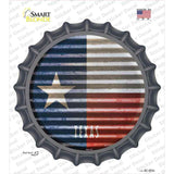 Texas Flag Corrugated Novelty Bottle Cap Sticker Decal Small