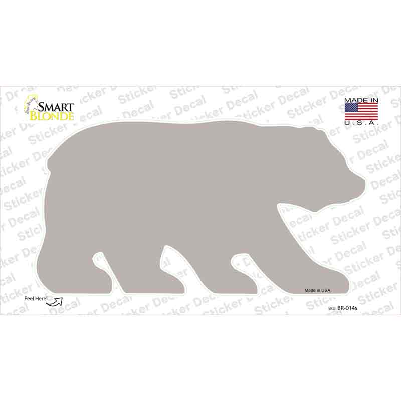 Tan Solid Novelty Bear Sticker Decal Small