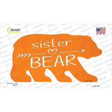 Sister Arrow Orange Novelty Bear Sticker Decal Small