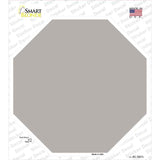 Gray Solid Novelty Octagon Sticker Decal Small