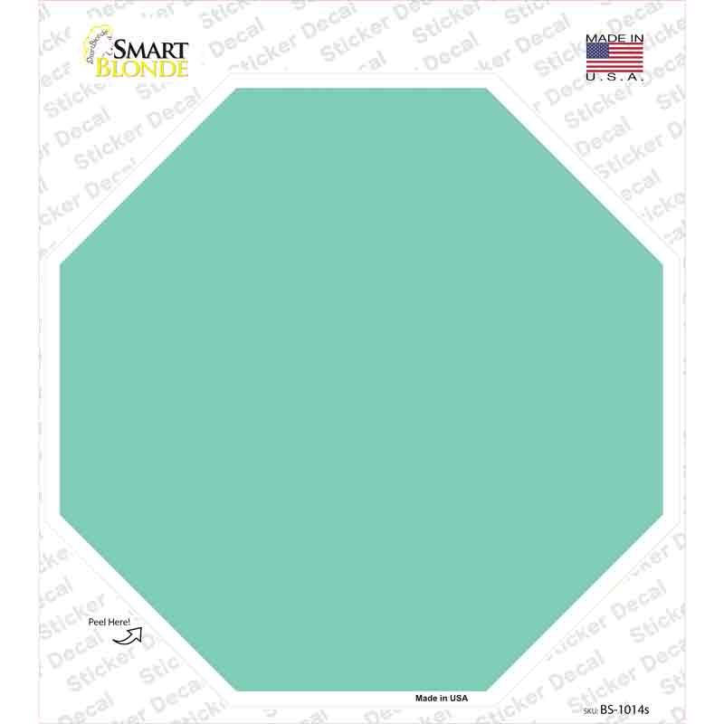 Octagon Sticker Mint Solid Novelty Octagon Sticker Decal | Smart Blonde