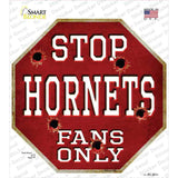 Hornets Fans Only Novelty Octagon Sticker Decal Small