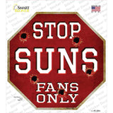 Suns Fans Only Novelty Octagon Sticker Decal Small