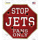 Jets Fans Only Hockey Novelty Octagon Sticker Decal Small
