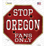 Oregon Fans Only Novelty Octagon Sticker Decal Small