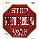 North Carolina Fans Only Novelty Octagon Sticker Decal Small