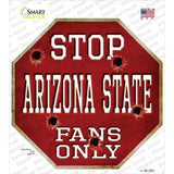 Arizona State Fans Only Novelty Octagon Sticker Decal Small