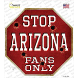 Arizona Fans Only Novelty Octagon Sticker Decal Small