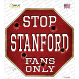 Stanford Fans Only Novelty Octagon Sticker Decal Small