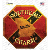 Southern Charm Georgia Novelty Octagon Sticker Decal Small