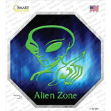 Alien Zone Novelty Octagon Sticker Decal Small