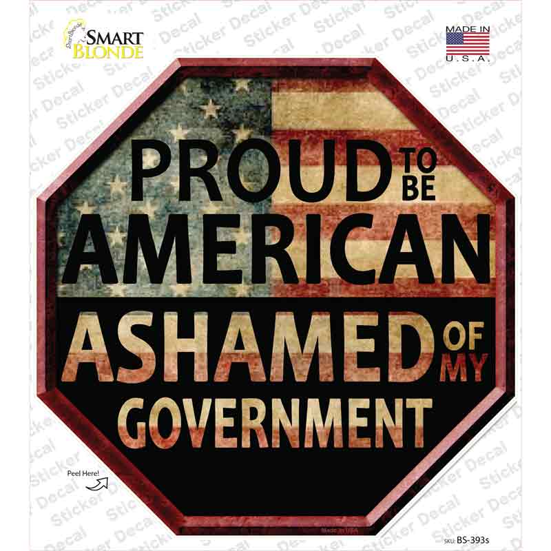 Proud To Be American Novelty Octagon Sticker Decal Small