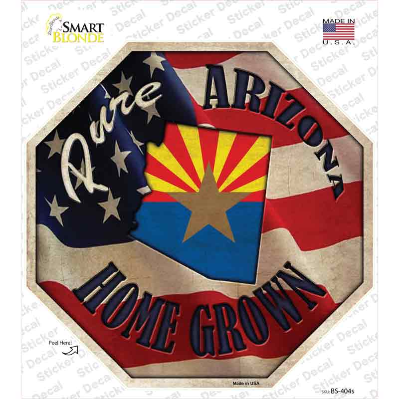 Arizona Home Grown Novelty Octagon Sticker Decal Small