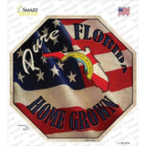Florida Home Grown Novelty Octagon Sticker Decal Small