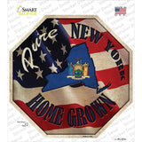 New York Home Grown Novelty Octagon Sticker Decal Small