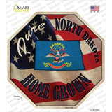 North Dakota Home Grown Novelty Octagon Sticker Decal Small