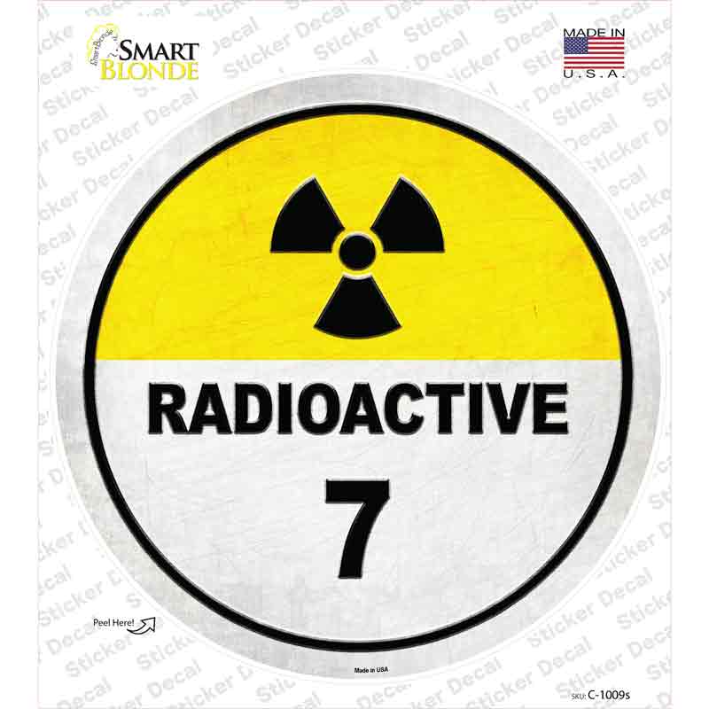 Radioactive Novelty Circle Sticker Decal Small