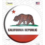 California State Flag Novelty Circle Sticker Decal Small