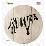 Cows Make Sausage Novelty Circle Sticker Decal