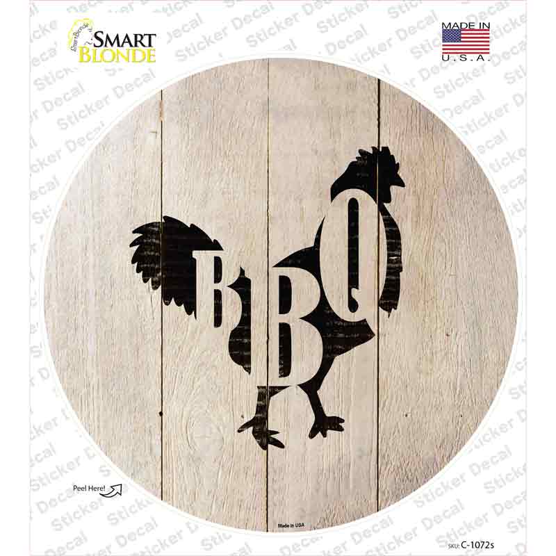 Chickens Make BBQ Novelty Circle Sticker Decal Small