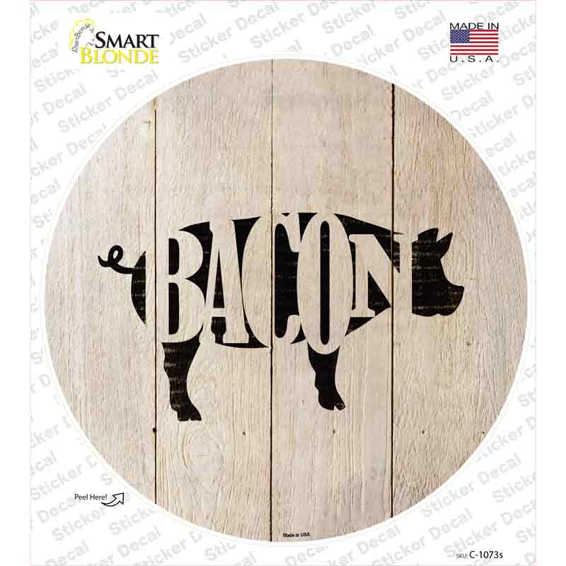 Pigs Make Bacon Novelty Circle Sticker Decal Small