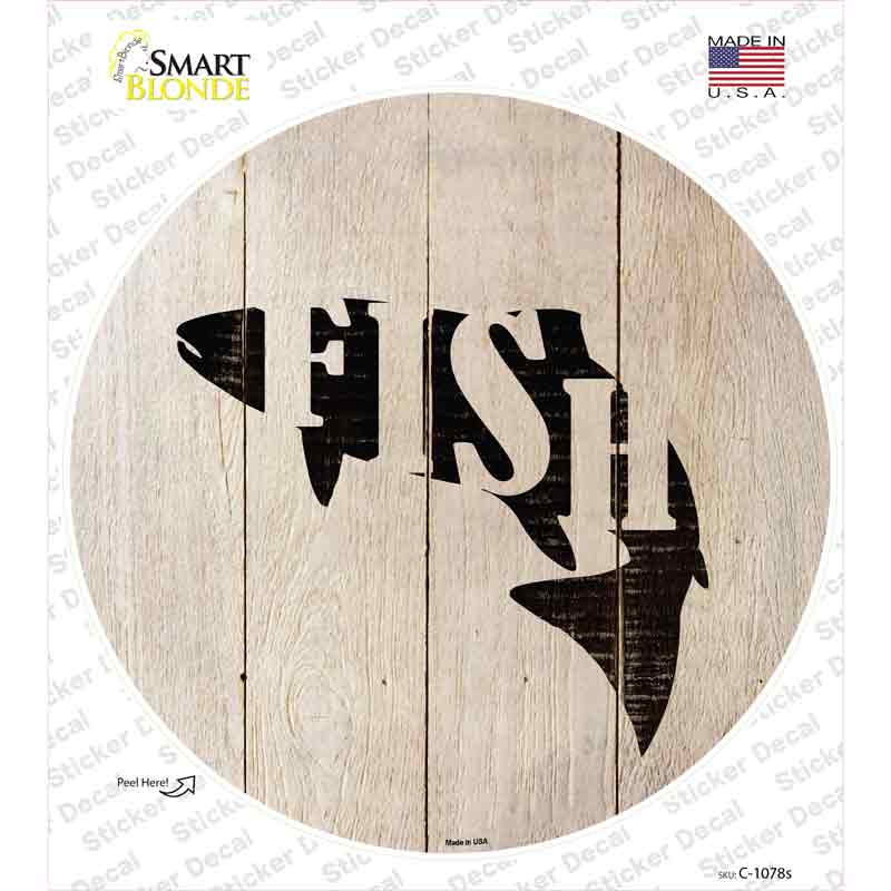 Fish Make Fish Novelty Circle Sticker Decal Small