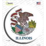 Illinois State Flag Novelty Circle Sticker Decal Small