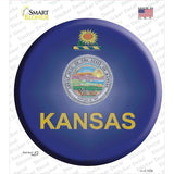 Kansas State Flag Novelty Circle Sticker Decal Small