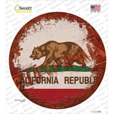 California Rusty Stamped Novelty Circle Sticker Decal Small