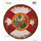 Florida Rusty Stamped Novelty Circle Sticker Decal Small