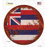 Hawaii Rusty Stamped Novelty Circle Sticker Decal Small