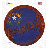 Nevada Rusty Stamped Novelty Circle Sticker Decal Small