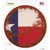 Texas Rusty Stamped Novelty Circle Sticker Decal Small