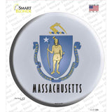 Massachusetts State Flag Novelty Circle Sticker Decal Small