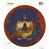 Vermont Rusty Stamped Novelty Circle Sticker Decal Small