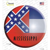 Mississippi State Flag Novelty Circle Sticker Decal Small