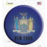 New York State Flag Novelty Circle Sticker Decal Small