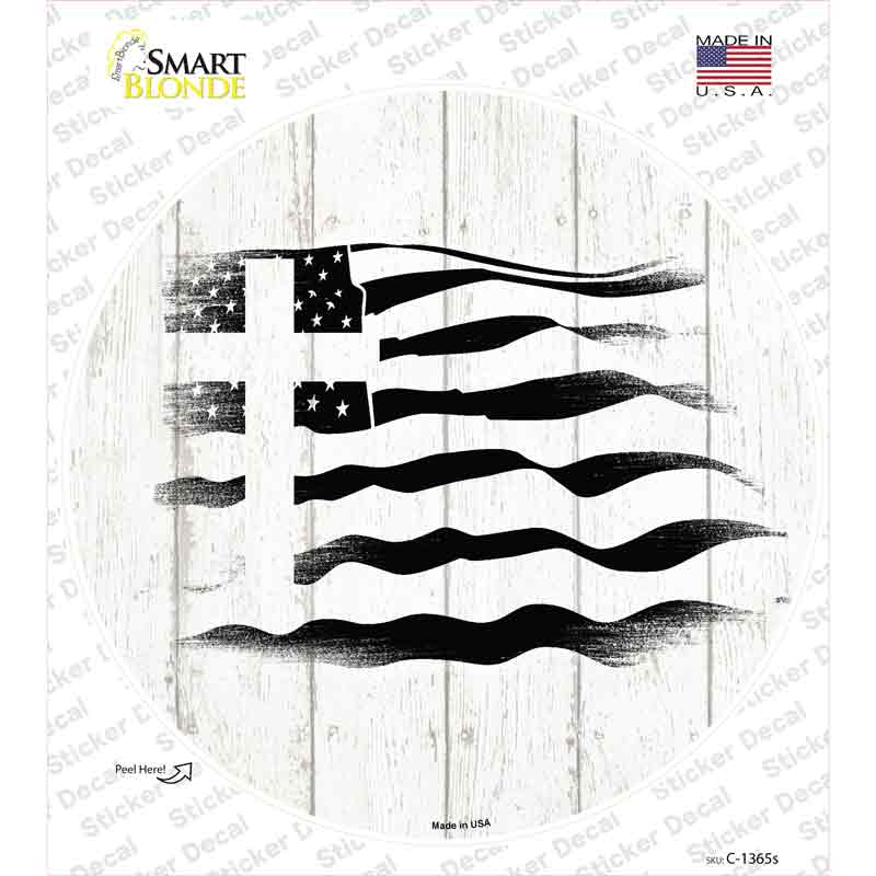 Christian Flag Novelty Circle Sticker Decal