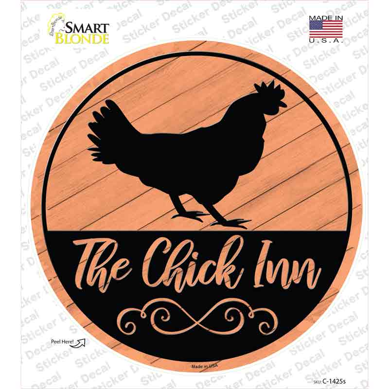 The Chicken Inn Novelty Circle Sticker Decal Small