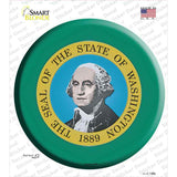 Washington State Flag Novelty Circle Sticker Decal Small