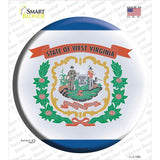 West Virginia State Flag Novelty Circle Sticker Decal Small