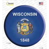 Wisconsin State Flag Novelty Circle Sticker Decal Small