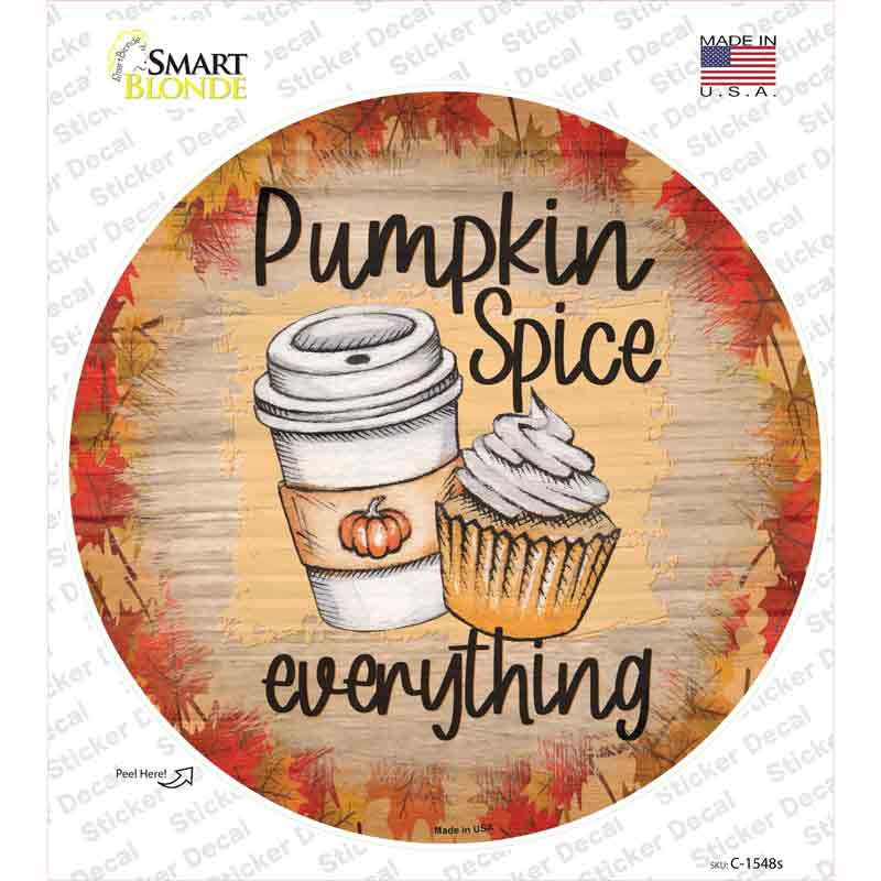 Pumpkin Spice Nice Novelty Circle Sticker Decal Small