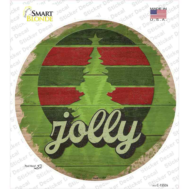 Jolly Green Novelty Circle Sticker Decal Small