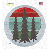 Three Trees Novelty Circle Sticker Decal Small