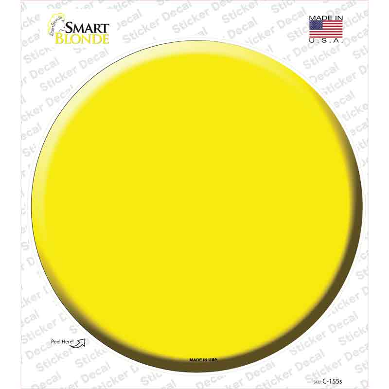 Yellow Novelty Circle Sticker Decal | Smart Blonde