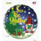 Be Jolly Gnome Novelty Circle Sticker Decal Small