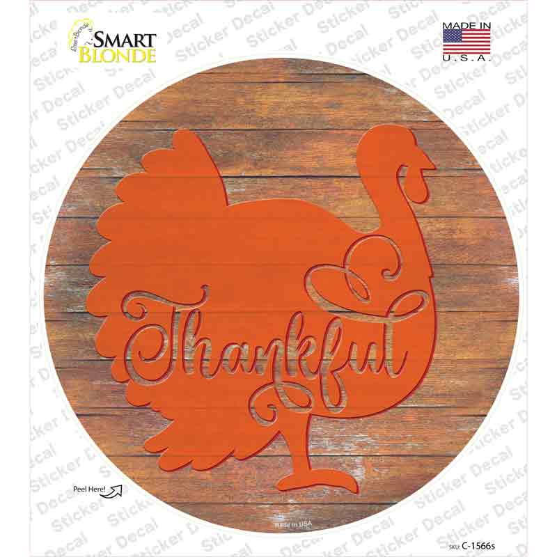 Thanksgiving Turkey Novelty Circle Sticker Decal Small