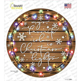 Christmas Lights Novelty Circle Sticker Decal Small